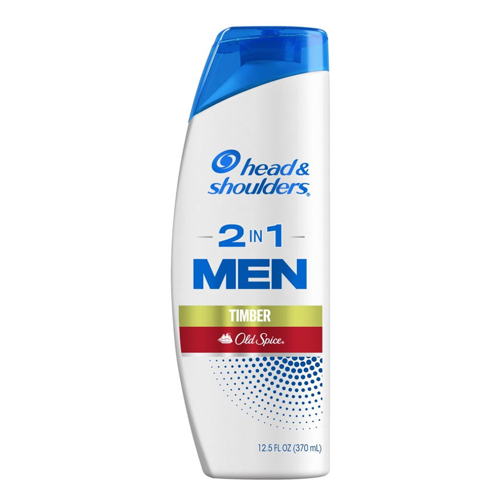 Head and Shoulders Mens 2 in 1 Dandruff Shampoo and Conditioner Old Spice Timber 12.5Oz (370ml)